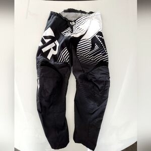 ANSR Black & White Motor Cross Dirt Bike Racing Pants